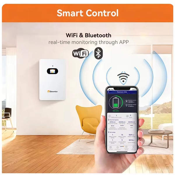 PowerFly HZEB-LCT-5 5.12kWh Wall-Mounted Battery view 5